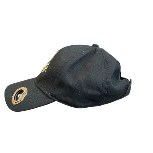 Guinness Black Baseball Cap  Logo with Bottle Opener Hook and Loop Closure - Picture 3 of 7